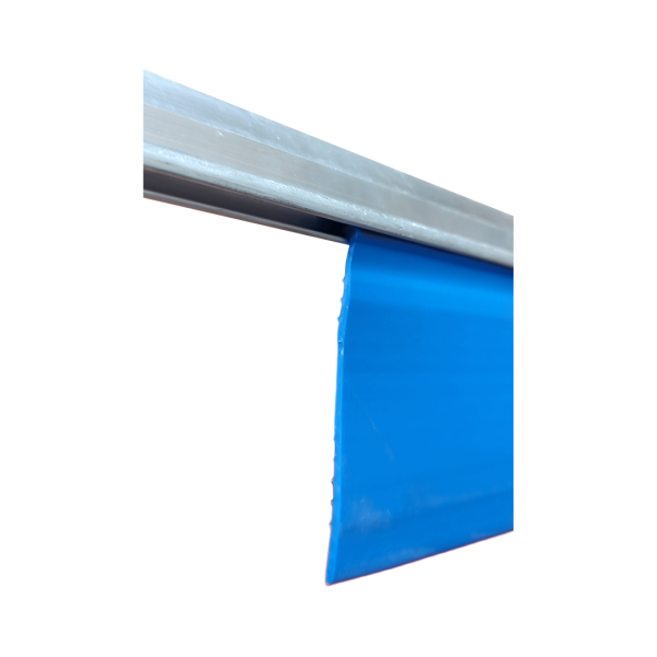Aluminum track with round profile for edge sealing