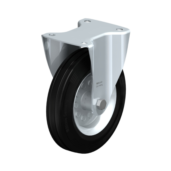 Transport wheels - Fixed - Ø200 mm (Rubber)