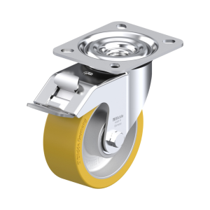 Heavy duty castors - Swivel castors with brake - Ø100 mm (PU)