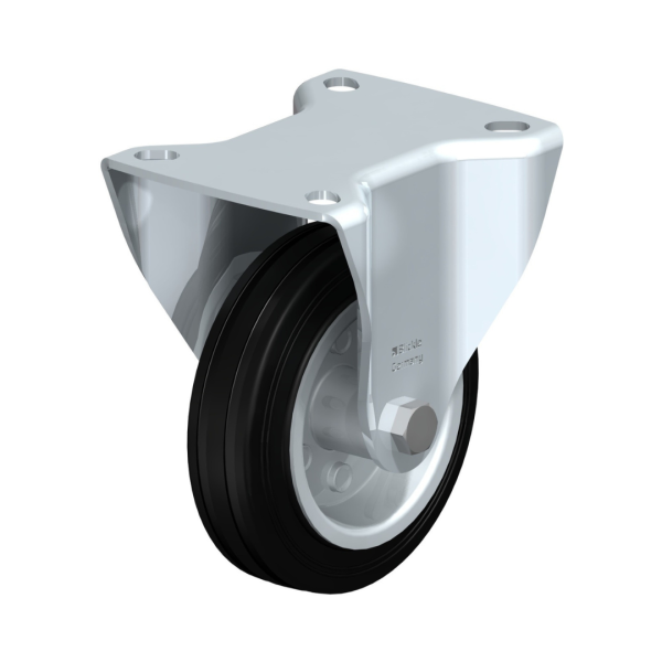 Transport wheels - Fixed - Ø125 mm (Rubber)